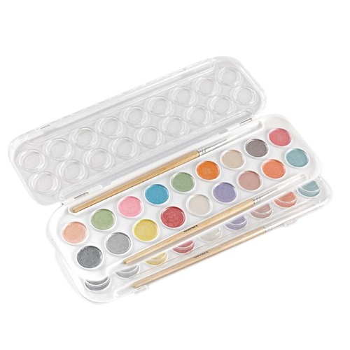 18 warna Metallic Watercolor Perfect Travel Watercolor Set