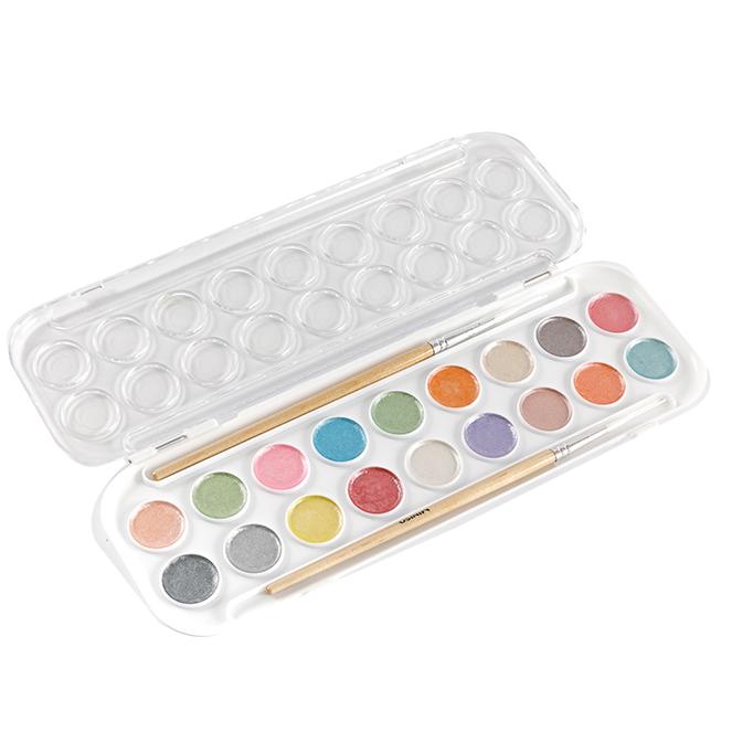 18-werna Metallic Watercolor Perfect Travel Watercolor Set